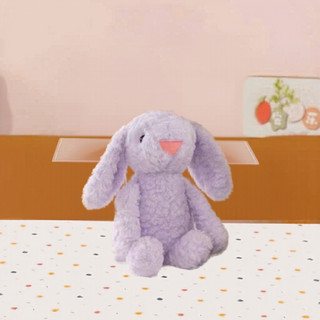 gấu bông thỏ tai dài màu tím dễ thương 100% sợi polyester, từ 25cm-30cm