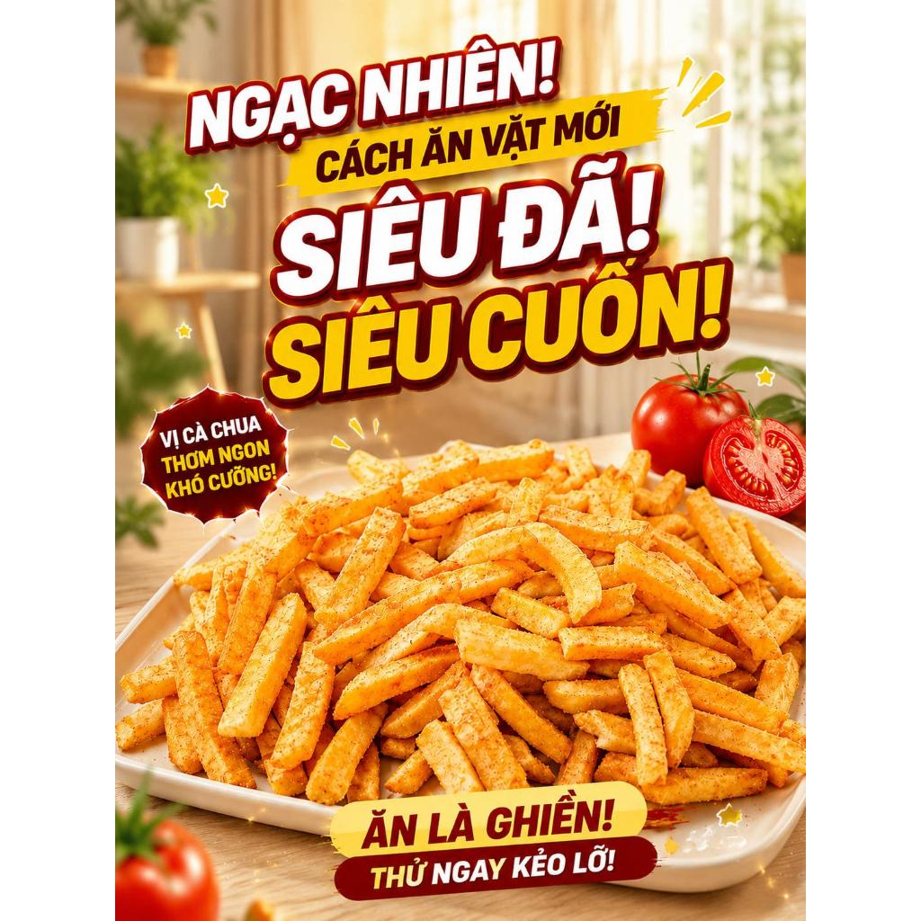 Khoai tây sấy giòn Wakamono Organic vị Cà chua ( 40gam/gói), thơm ngon, giòn rụm, ăn là ghiền