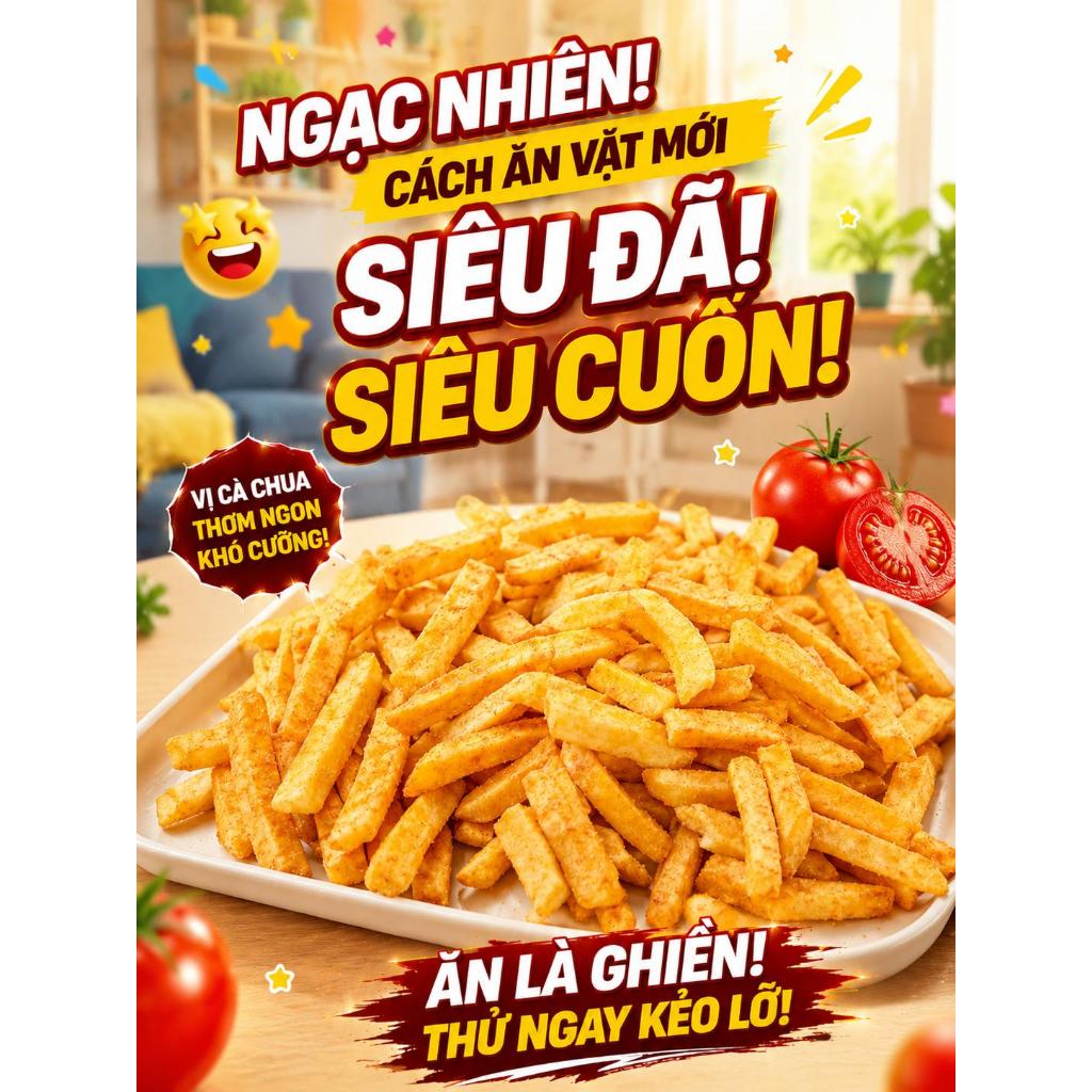 Khoai tây sấy giòn Wakamono Organic vị Cà chua ( 40gam/gói), thơm ngon, giòn rụm, ăn là ghiền