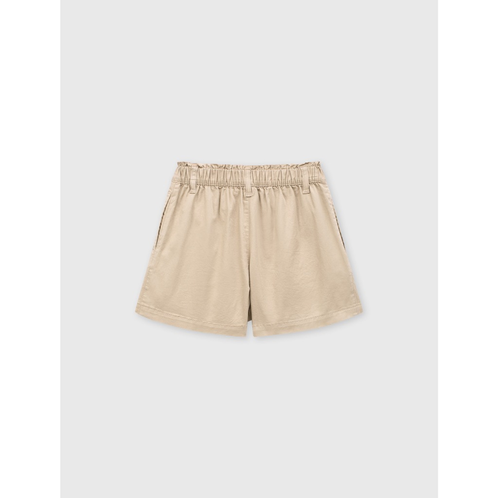 Quần short bé gái CANIFA quần giả váy xếp ly đính nơ cạp chun co giãn 1BS26S001