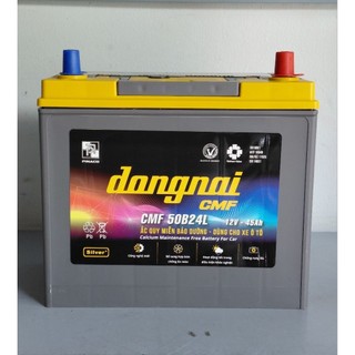 Bình ắc quy 12v khô miễn bảo dưỡng đồng nai CMF 50B24L 45ah (cọc nhỏ)