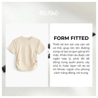 Áo Thun Tay Ngắn Nữ Hình In Form Fitted - Routine 10S25TSSW042