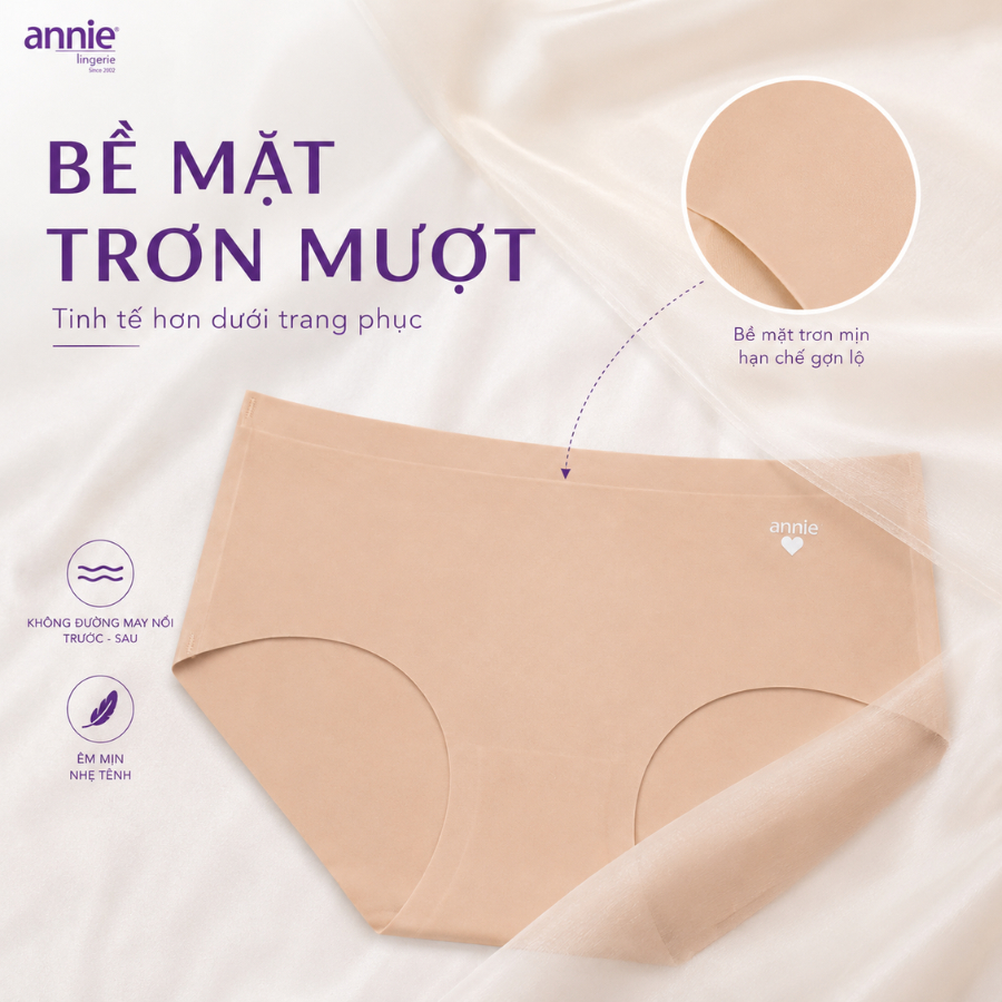 Quần Lót Nữ Quần Chip Nữ Chất Su Đúc Lạnh Không Đường May Mỏng Nhẹ Thoáng Mát Suốt Ngày Dài QE4595