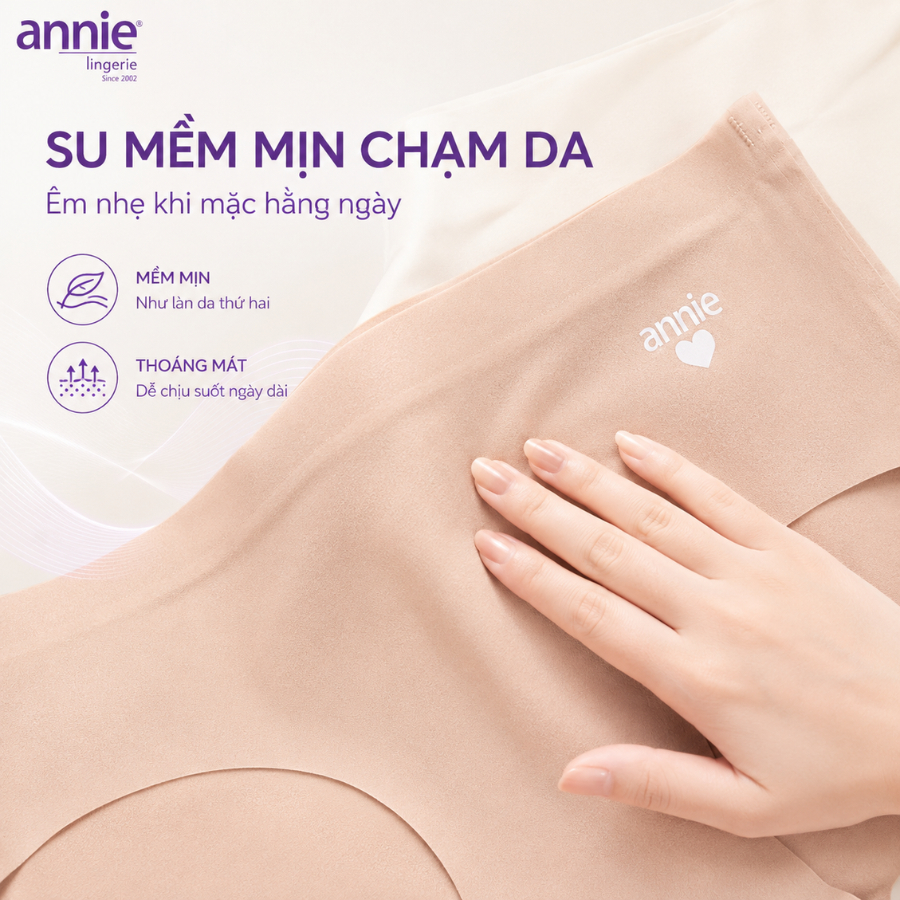 Quần Lót Nữ Quần Chip Nữ Chất Su Đúc Lạnh Không Đường May Mỏng Nhẹ Thoáng Mát Suốt Ngày Dài QE4595