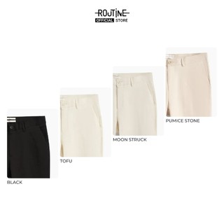 Quần Kaki Nam Cotton Trơn Form Slim Cropped - Routine 10S25PCA015