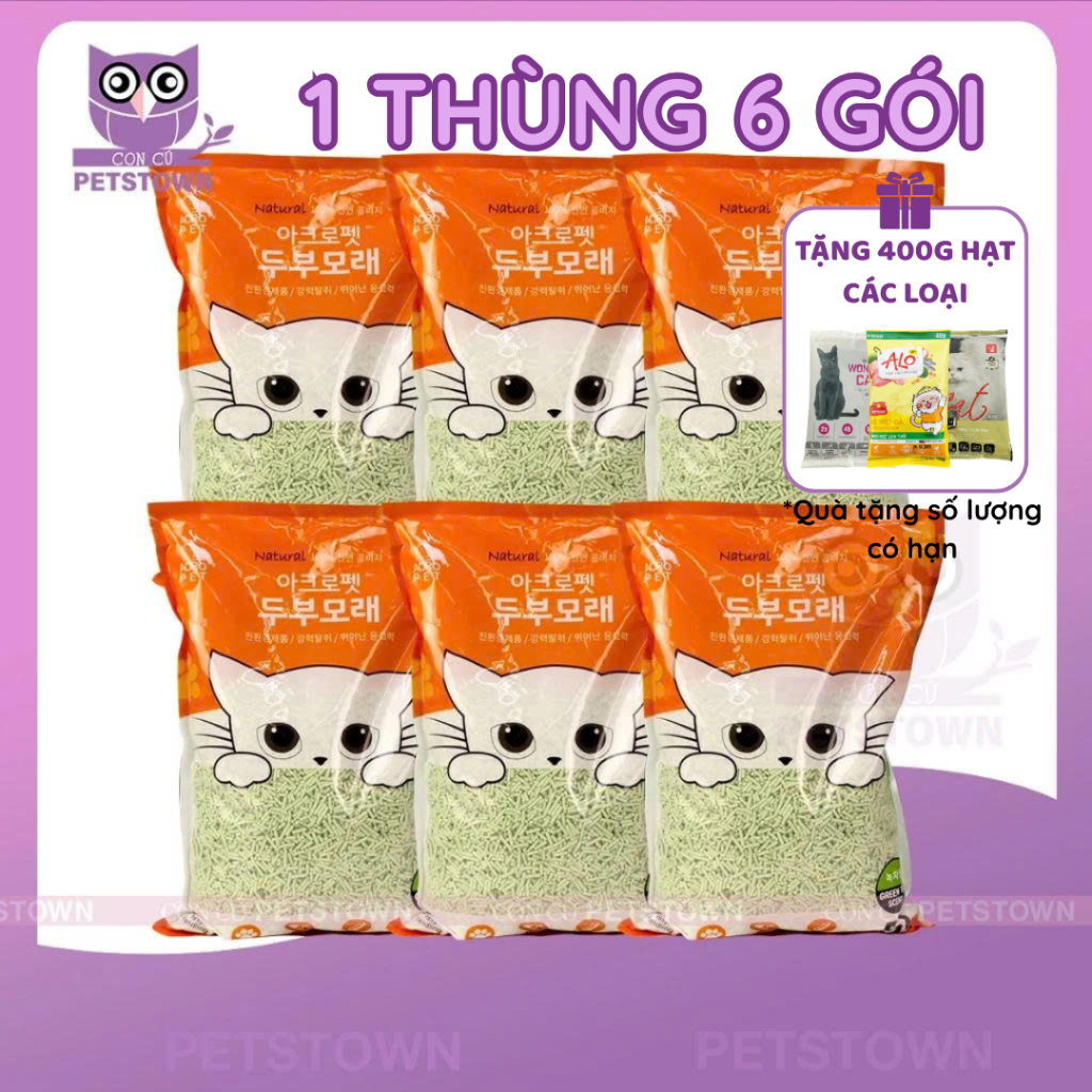 [THÙNG 6 GÓI TIẾT KIỆM] ACROPET 5L - Cát vệ sinh đậu phụ cho Mèo