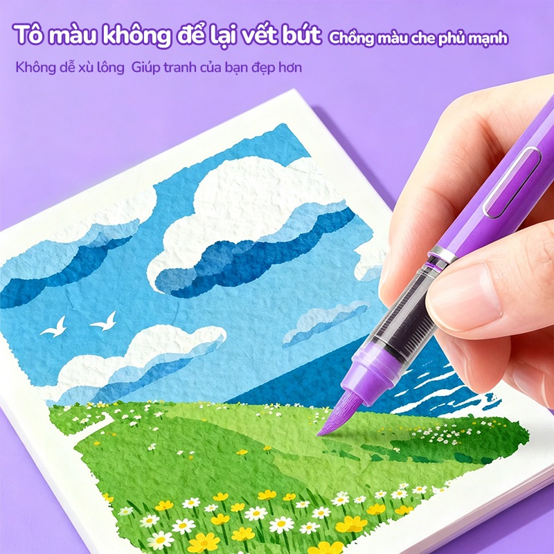 Bút Màu Màu Acrylic Marker Nhiều Màu Tranh Vẽ Cho Bé Ngòi Brush Combo Hộp Đa Dạng Màu Sắc Vẽ Được Trên Mọi Chất Liệu