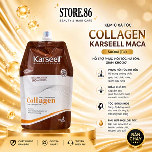 Kem Ủ Tóc Collagen Karseell Maca 500ml (Túi) -Hỗ Trợ Phục Hồi Tóc Hư Tổn, Giảm Rụng Tóc,Giúp Mượt Mà