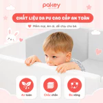 [CHÍNH HÃNG] Quây Bumper Pakey Chất Liệu Da PU Cao Cấp, Giường Bumper PU Cho Bé Dày 6cm Lõi EPE Chống Lún Thấm Nước — ảnh 5
