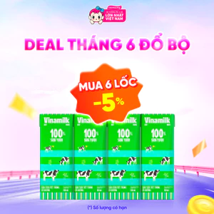 Sữa tươi tiệt trùng có đường Vinamilk 180ml - Lốc 4 hộp