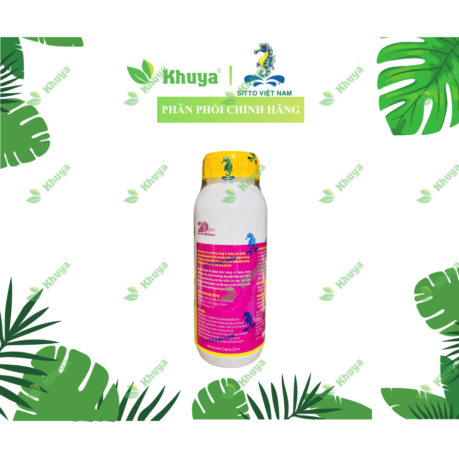 Phân bón lá SITTO CALCIUM BORON Thái Lan (Canxi Bo) Chống Rụng Trái và Nứt Trái