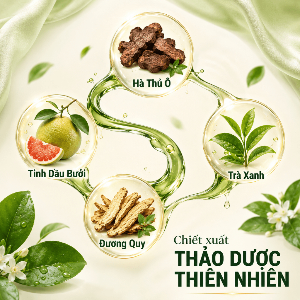 Bộ đôi dầu gội xả thảo mộc Như Ý Hỗ trợ giảm rụng, gàu ngứa và hỗ trợ kích nang tóc con