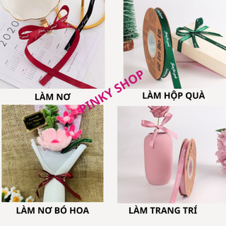 Dây Ruy Băng Lụa 2.5cm (Cuộn 45 Mét) In Chữ JUST FOR YOU Decor Tiệc Trang Trí Làm Nơ Làm Hoa Gói Quà Handmade