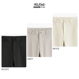 [🔥HOT] Quần Dài Kaki Nam Vải Dobby Texture Form Slim Cropped - Routine 10S25PCA010