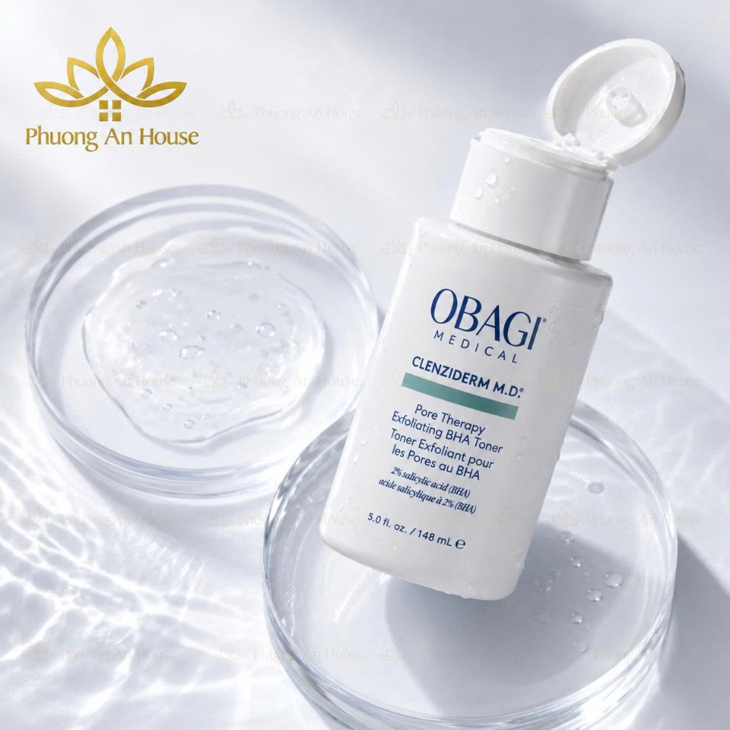 Toner 2% BHA Obagi Hỗ Trợ Giảm Mụn, Dầu Nhờn Tẩy Tế Bào Chết Clenziderm MD Pore Therapy 148ml