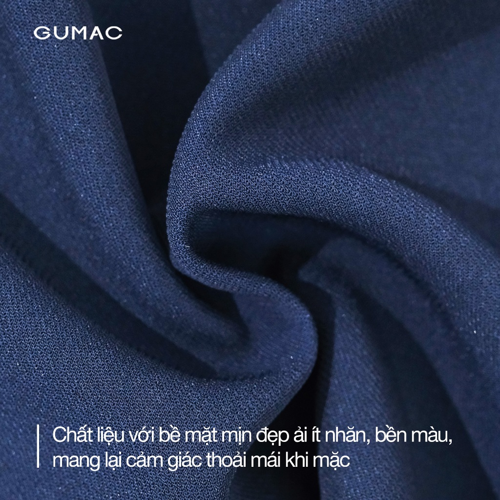 Chân Váy Dáng A Xòe GUMAC Kiểu Cơ Bản Có Túi Nhỏ Công Sở Thanh Lịch Dễ Phối Đồ BVE00013