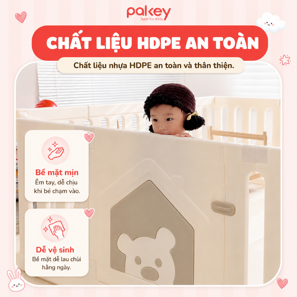 [MỚI] Quây Cũi Nhựa Cho Bé Kiểu Dáng Nhật Bản Chiều Cao Vượt Trội 67Cm, Quây Cũi Nhựa Pakey Cao Cấp Mẫu Mới