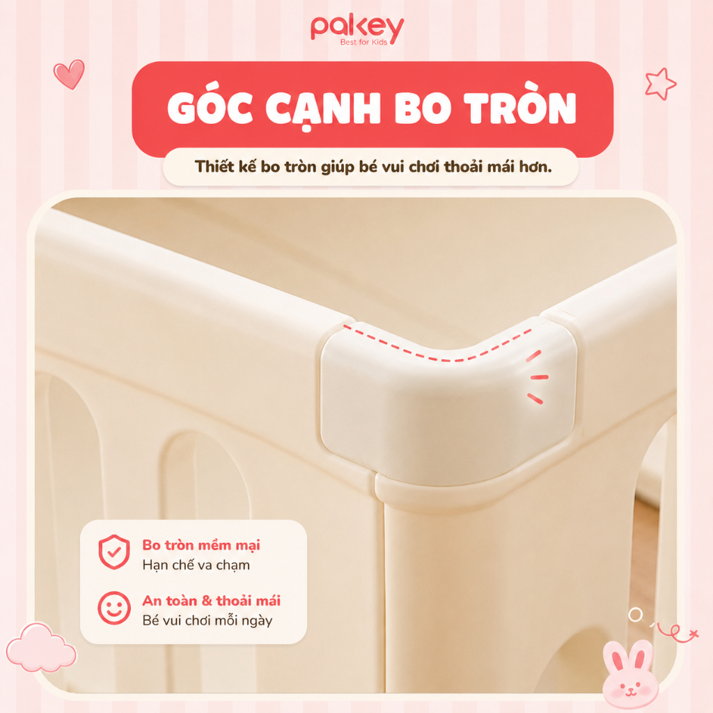 [MỚI] Quây Cũi Nhựa Cho Bé Kiểu Dáng Nhật Bản Chiều Cao Vượt Trội 67Cm, Quây Cũi Nhựa Pakey Cao Cấp Mẫu Mới