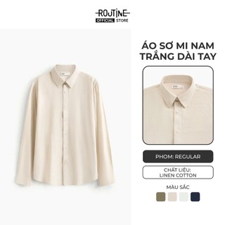 [🔥HOT] Áo Sơ Mi Linen Cotton Tay Dài Form Regular - Routine 10F24SHL048