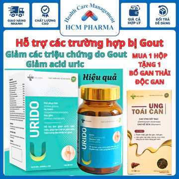 Viên Uống URIDO Hỗ Trợ Giảm Acid Uric Giảm Triệu Chứng Sưng Đau Do Gout Ngăn Ngừa Gout Tái Phát_DHG26