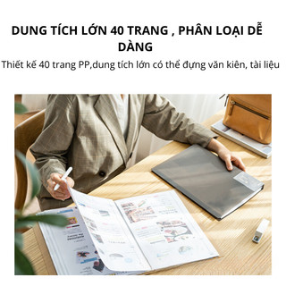 File Đựng Tài Liệu A4 Nhựa Nhám LoviOffice N208 – Bìa Kẹp Tài Liệu A4 Nhiều Ngăn Thông Minh Dành Cho Học Sinh, Văn Phòng