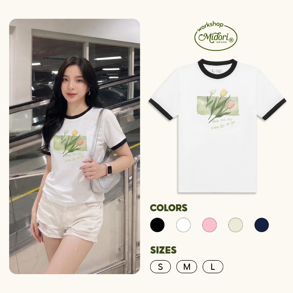 Áo Thun Baby Tee HAVE NICE DAY GREAT LIFE TO YOU Nam Nữ Đơn Giản Cotton Local Brand | MI MIDORI