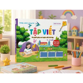 Sách - Chắp Cánh Cùng Bé - Tập Viết + Tập Đánh Vần Tiếng Việt cho trẻ 4-6 tuổi - ndbooks
