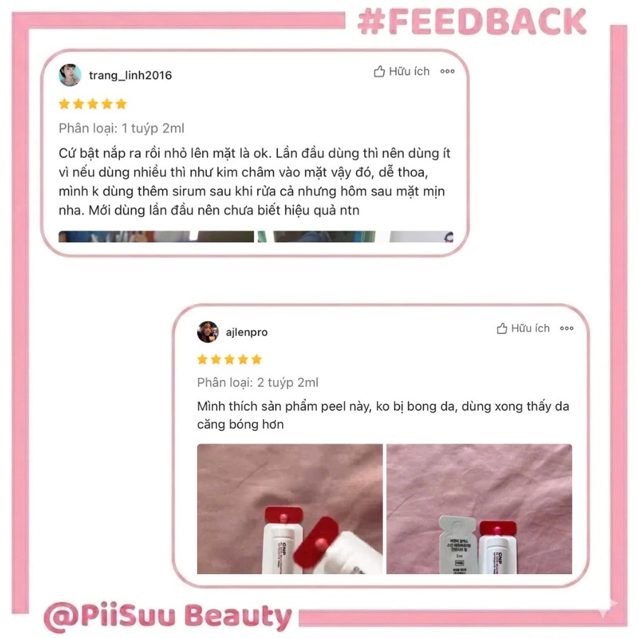 [Top 1 bán chạy] Sample Peel tái tạo da chuyên sâu CNP Rx Skin Intensive Peel