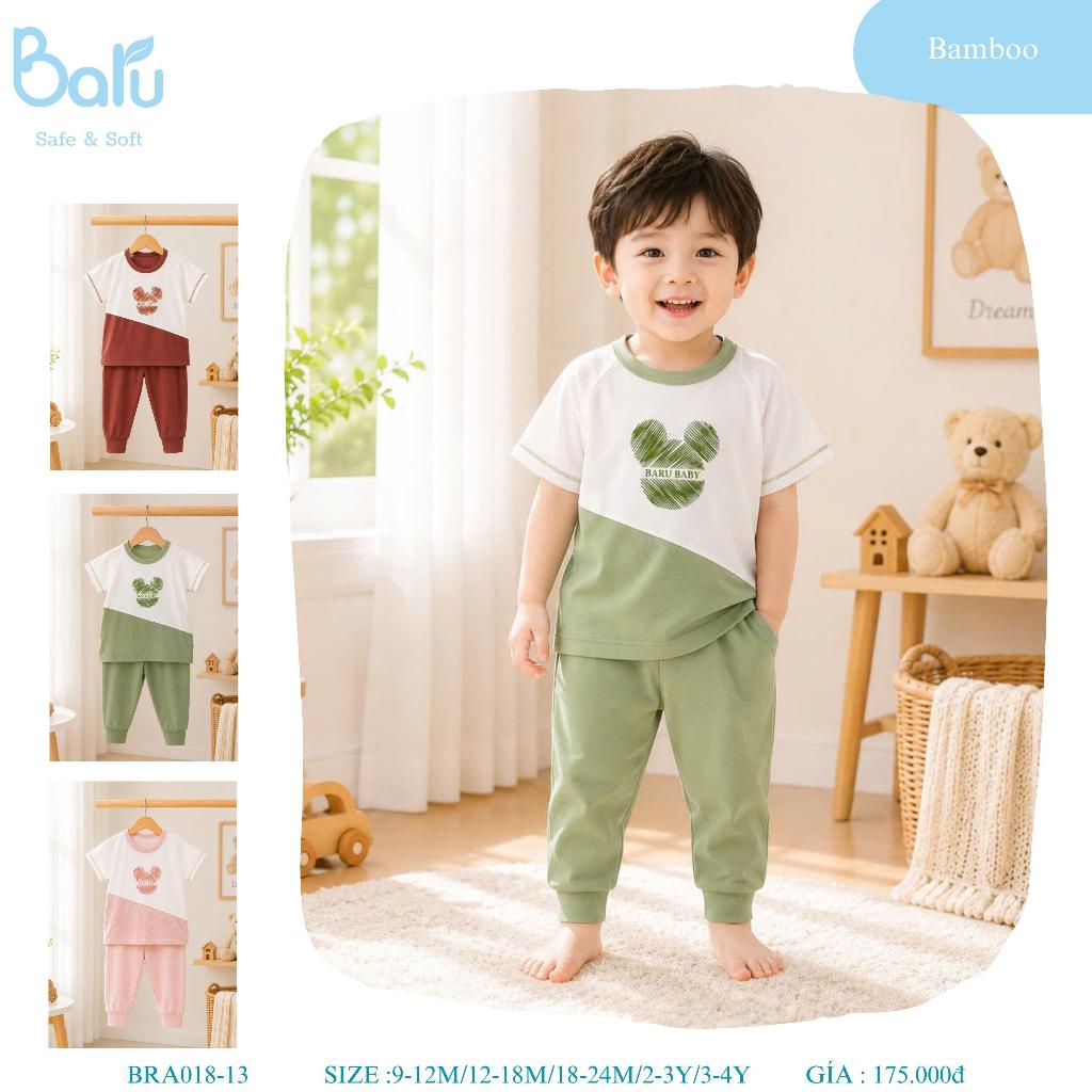 Bộ cổ tròn cộc tay quần dài--- BRA018-13,,