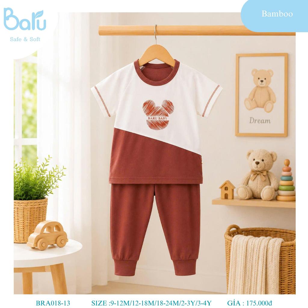 Bộ cổ tròn cộc tay quần dài--- BRA018-13,,