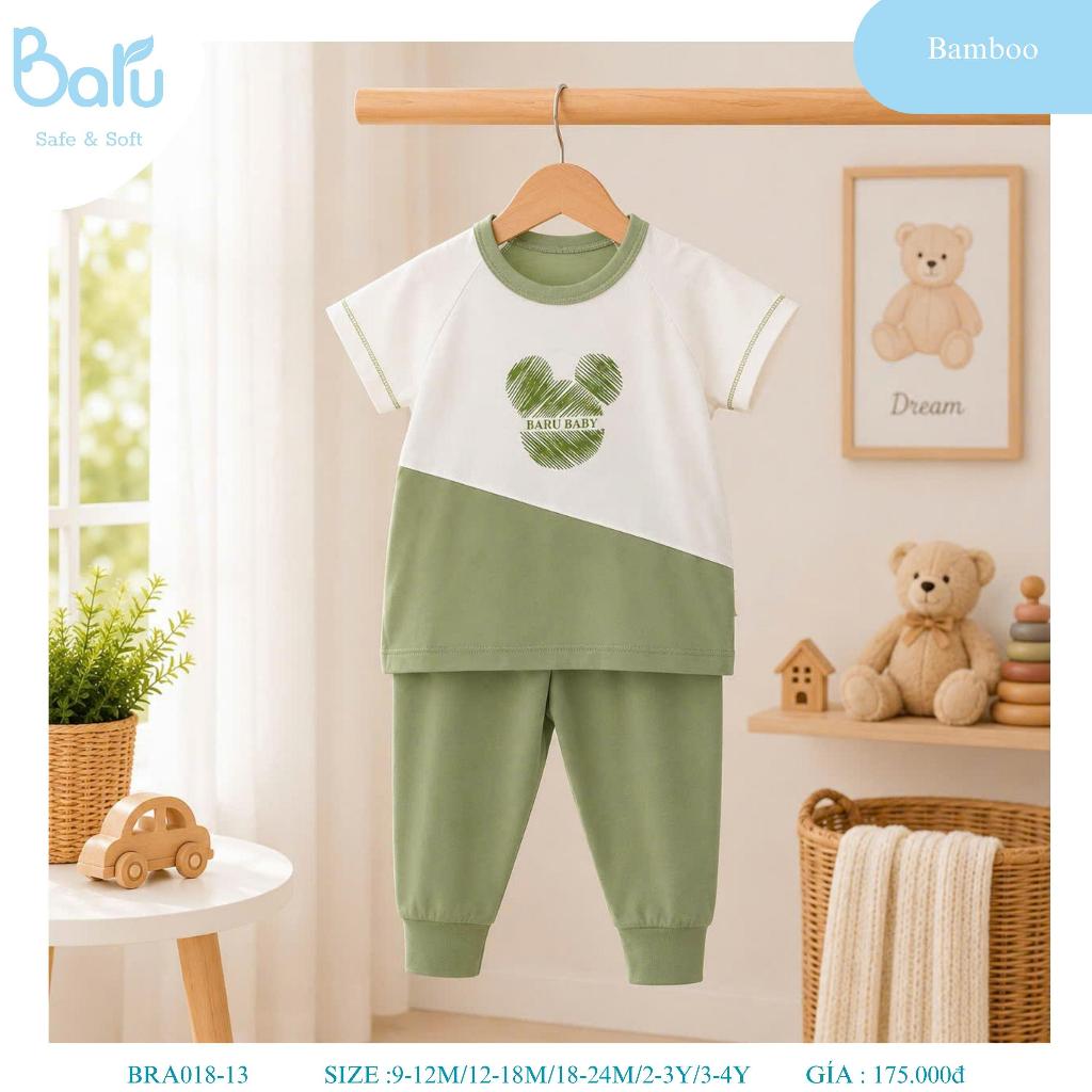 Bộ cổ tròn cộc tay quần dài--- BRA018-13,,