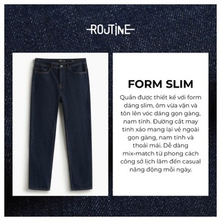 [🔥HOT] Quần Jean Nam Trơn Form Slim - Routine 10S25DPA103C