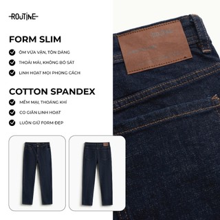 [🔥HOT] Quần Jean Nam Trơn Form Slim - Routine 10S25DPA103C