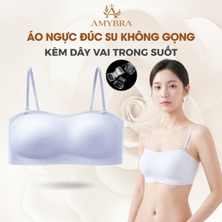 [ AMYBRA BST HÈ ] Áo Ngực Su Không Gọng Êm Ái Mút 0.5cm, Áo Lót Nữ Cúp Ngang Kèm 2 Loại Dây Vai A979