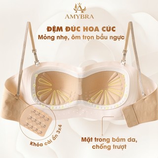 [ BST HÈ ] Áo Ngực Nữ AMYBRA Đúc Su Mút Mỏng Mềm Mịn, Áo Lót Nữ Dây Vai Tháo Rời Tiện Lợi A979