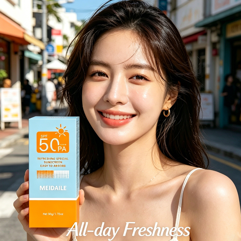 Kem chống nắng MEIDAILE SPF50+ mát mẻ, thấm nhanh, phù hợp mọi loại da