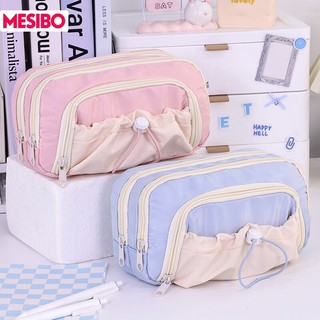 Túi Đựng Bút Cho Bé Gái Cute Nhiều Ngăn, Chất Liệu Vải Canvas Cao Cấp, Thiết Kế Đơn Giản, Dễ Thương, Dùng Hàng Ngày