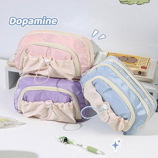 Túi Đựng Bút Cho Bé Gái Cute Nhiều Ngăn, Chất Liệu Vải Canvas Cao Cấp, Thiết Kế Đơn Giản, Dễ Thương, Dùng Hàng Ngày
