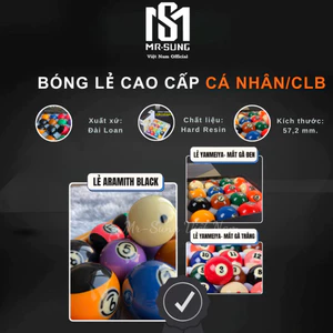 Bóng Bi A Bán Lẻ Từng Bóng, Bóng Bida Mới Cao Cấp - Yanmeiya Mắt Gà Trắng ,Mắt Gà Đen, Aramith Black