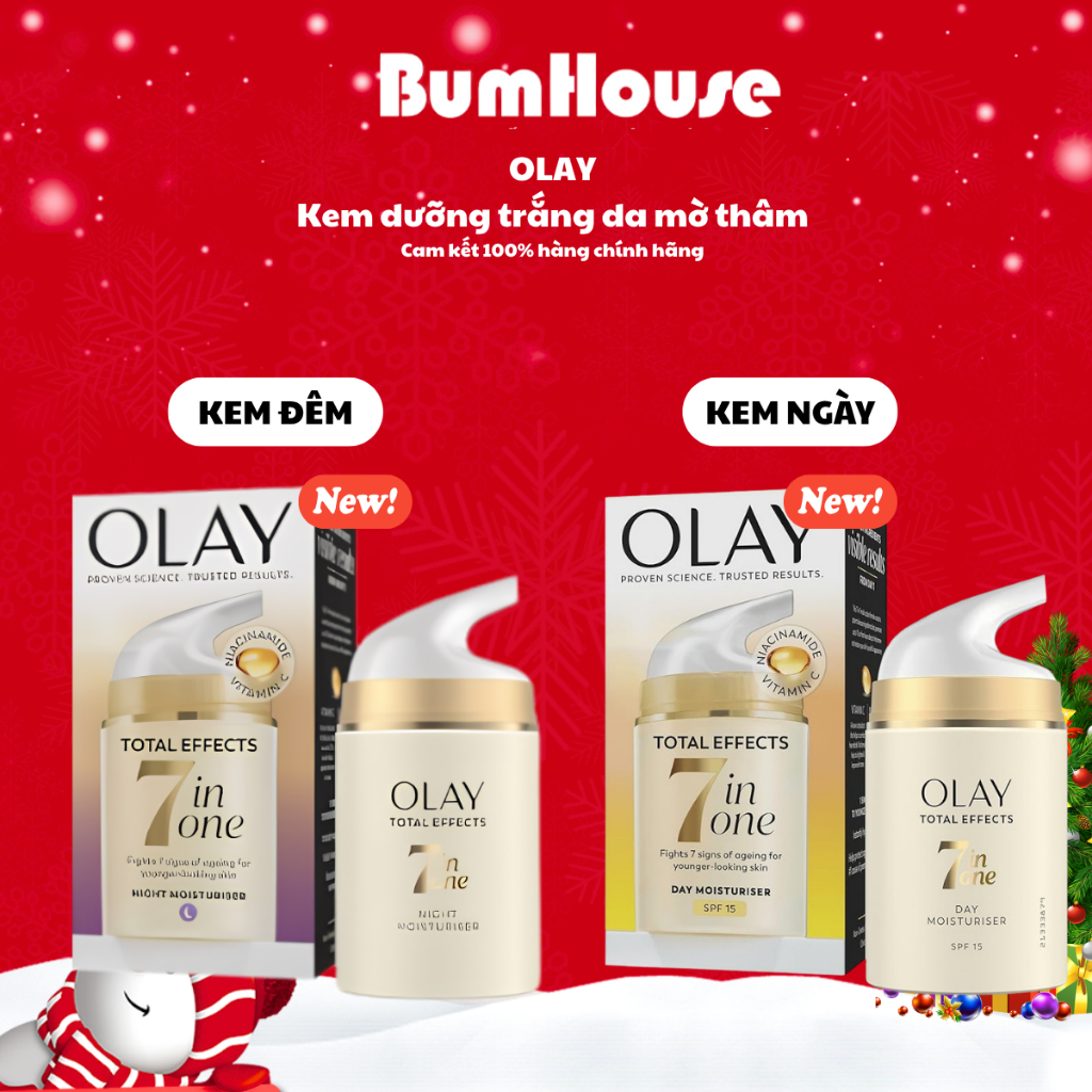 Kem dưỡng da giảm lão hóa Olay Total Effects 7 In 1 Moisturiser Nourish & Protect 50ml