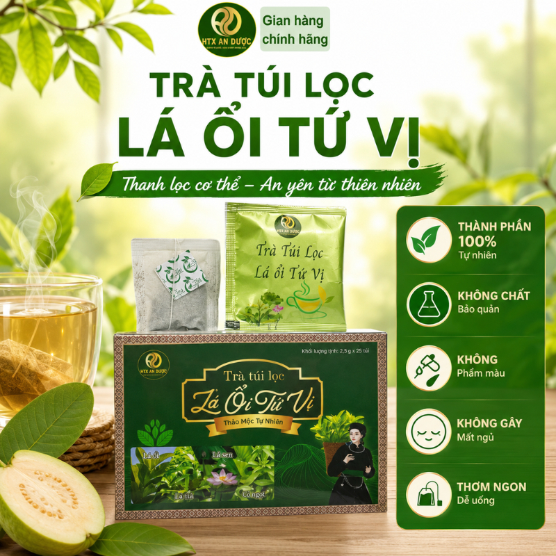 TRÀ TÚI LỌC LÁ ỔI TỨ VỊ