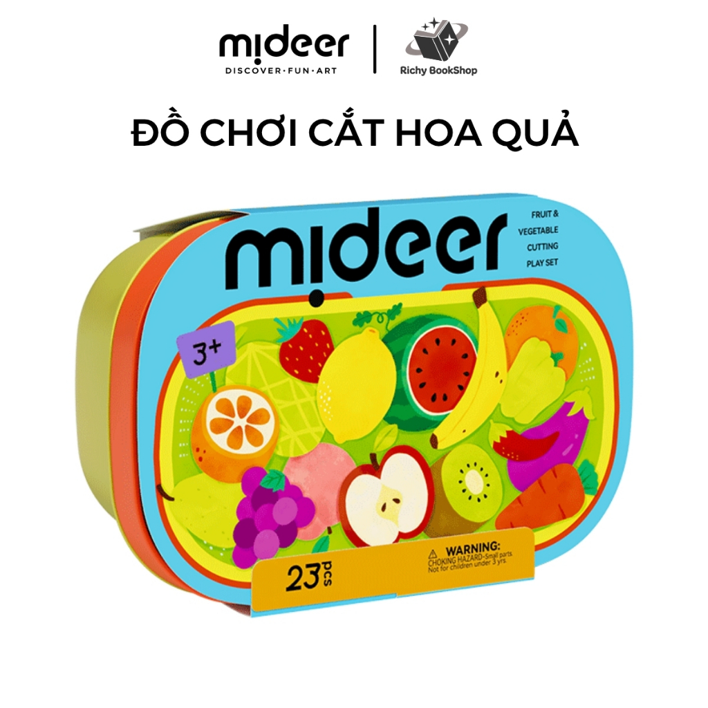 Đồ chơi cắt hoa quả cho bé Mideer đồ chơi nấu ăn rau củ quả Fruit & Vegetable Cutting Play Set