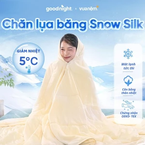 Chăn Điều Hòa Goodnight Snow Silk 200x220cm - Vải Cooling, Chăn Bông Microfiber