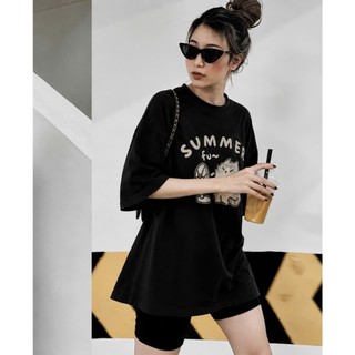 Áo phông thun 3158 nam nữ form rộng dấu quần in hình mikey cute chất liệu cotton thô nhung KONOVA