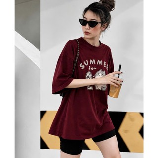 Áo phông thun 3158 nam nữ form rộng dấu quần in hình mikey cute chất liệu cotton thô nhung KONOVA