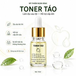 Combo Lột Mụn Ngân Bình - Gel Lột Mụn + Toner Táo + Cọ Hỗ Trợ Làm Sạch Da Chính Hãng