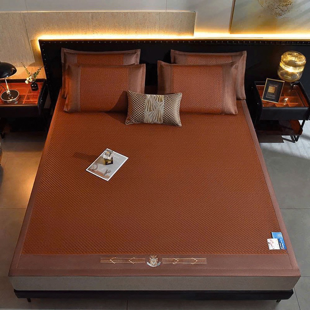 Chiếu Mây Điều Hoà Cuộn Gấp Gọn Cao Cấp  - Có Lớp Đệm, Viền Vải, Dễ Vệ Sinh, Mát Lạnh Tự Nhiên, Không Mùi, Không Gãy
