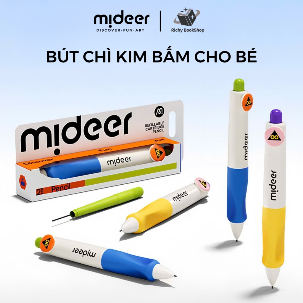 Bút chì kim Mideer bút chì bấm kèm ngòi chì Capsule Automatic Pencil