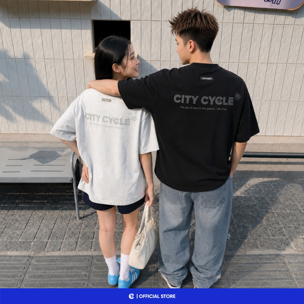 Áo thun phông unisex T Shirt form rộng mùa hè Local Brand Chính Hãng City Cycle Áo thun Big Star
