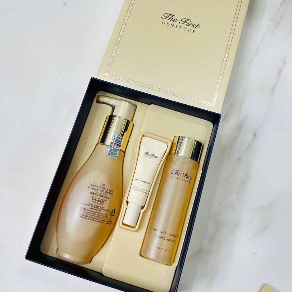 [Set 3 Món] Sữa rửa mặt chống lão hóa da tái sinh da OHUI The First Geniture Foam Cleanser